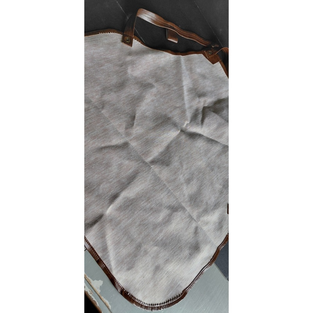 Men One Size heavy-duty marbled brown leather utility apron adjustable Straps - Picture 11 of 16